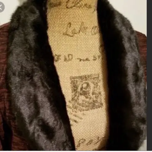 French Laundry brown and black cardigan 2x/1x mob wife style