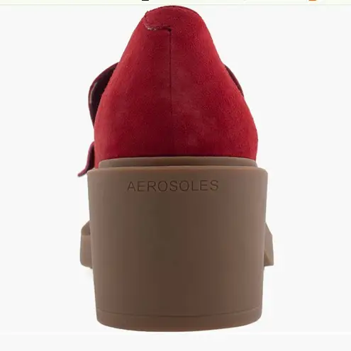 Aerosoles NEW Gibes Fringe Loafer Color: Pomegranate Suede