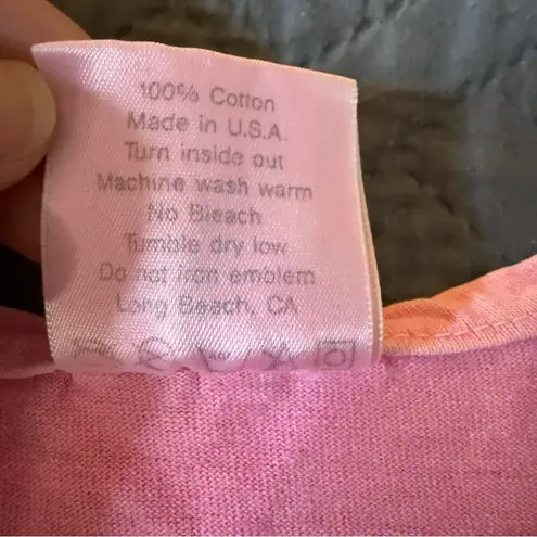 Fresh Produce Vintage 90’s Pink Bicycle Screen Print Cotton Tank Top Size Medium