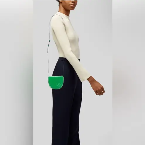 Ganni Banner Nano convertible Saddle Bag green