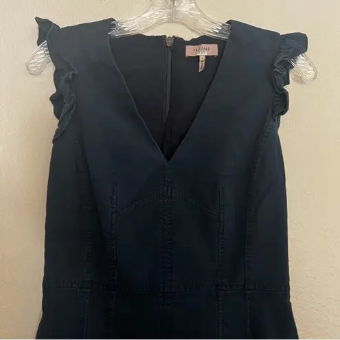 Rebecca Taylor Tailored  Navy Structured V-neck Suit Dress Size: 4