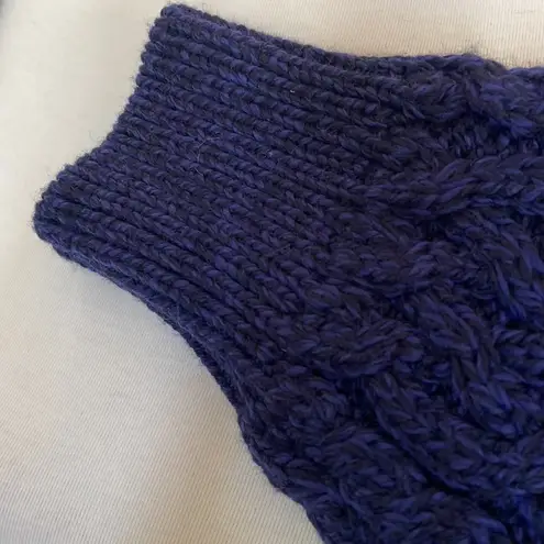 The Irish Store 100% Wool Cardigan Fisherman Knit Sweater—Beautiful! XS Blue