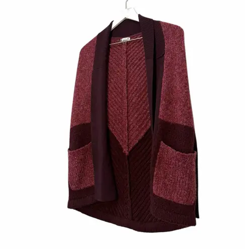 Smartwool Open Front Colorblock Wool Blend Cardigan Sweater XS