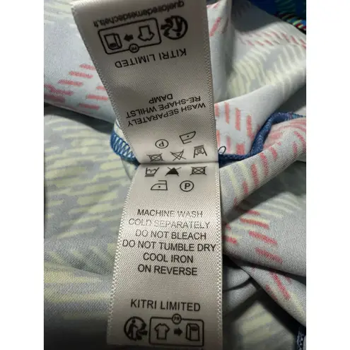 KITRI Lennox Blue Check Ruched Shirt Dress Size US 12 / UK 16