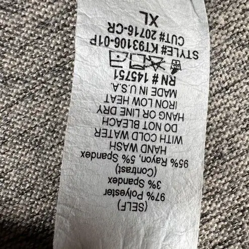 Love in Faith Shirt Womens XL Gray Red Leopard Cowl Neck Faith Cross Graphic Top