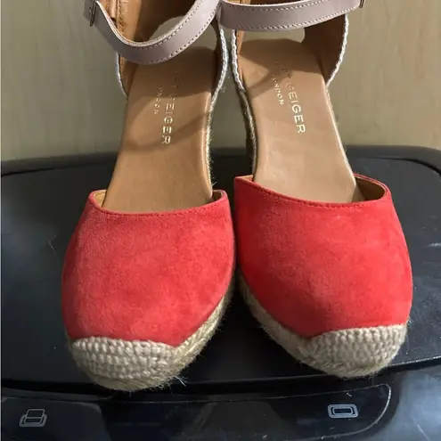 Kurt Geiger LONDON Women's Monty Espadrille Wedge Sandals 38 1/2