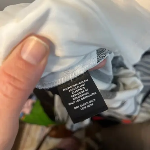 Lafayette 148 New York Hester Striped Wide-LegPull On Viscose Pants Sz M