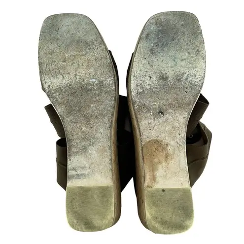 Donald Pliner Donald J. Pliner Clare Bronze Leather Stretch Cork Wedge Sandals Size 9 M