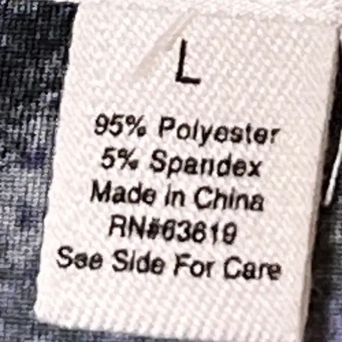 Eye Candy Shirt Womens Large Purple Black Tie Dye Crisscross V-Neck Long Sleeve