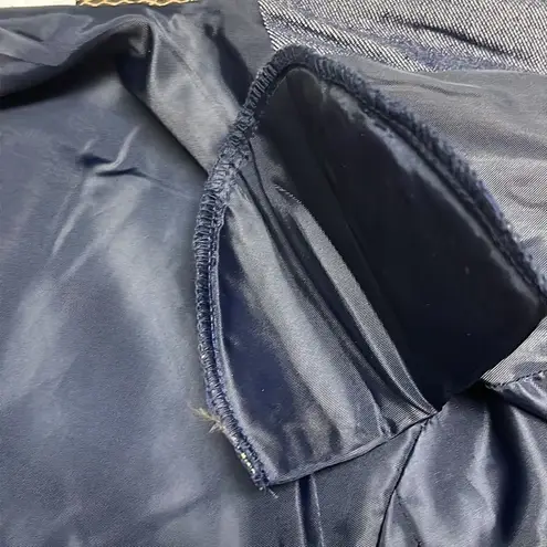 Patchington Vintage Silk Cotton Zip Up Jean Jacket Faux Snakeskin & Feathers