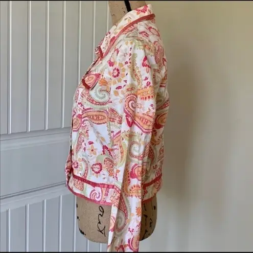 Paraphrase Paisley Cropped Jacket Size 10