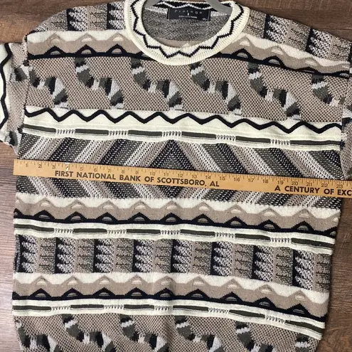 COSBY STYLE FISHERMAN/GRANDPA TUNDRA HAND STITCHED MULTI COLORED 3D SWEATER Brown Size XL