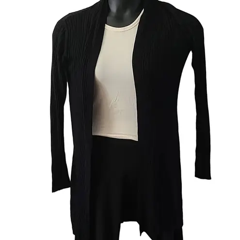 Afrm Shaylee Long Sleeve Open Front Ribbed Cardigan