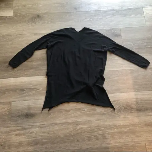 RDI Boutique Black Long Sleeve Shirt With Front Tie Size Small