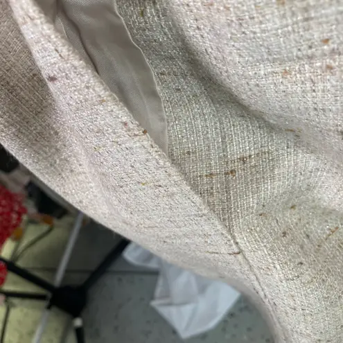 Brooks Brothers Blazer Jacket Womens Size 8 Beige Woven in Italy Career Coat