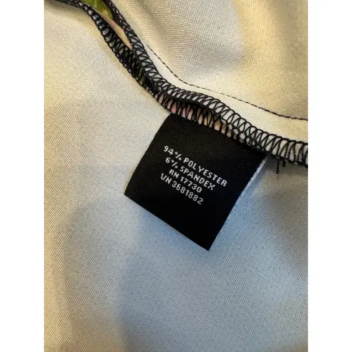 Victoria Beckham for Target Floral Top Ruffle Sleeve Black Women's L NWT