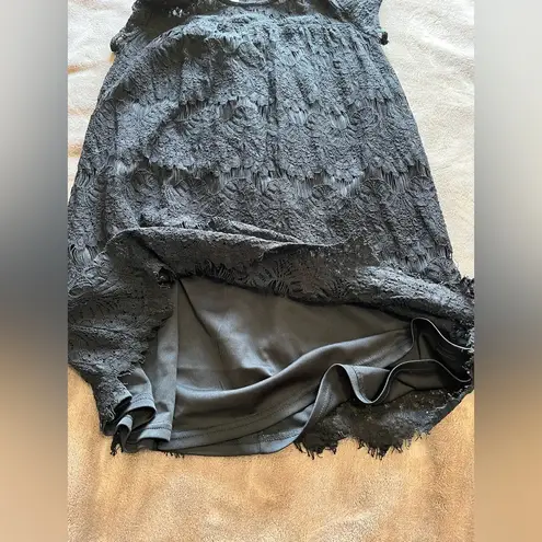 REBELLION Black Lace Short Sleeve Mini Dress Women’s Sz Small EUC