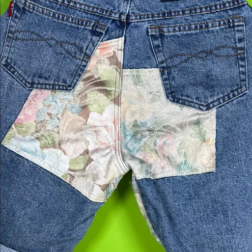 Vintage leí Blue and Pink Floral Bike Shorts Size 6