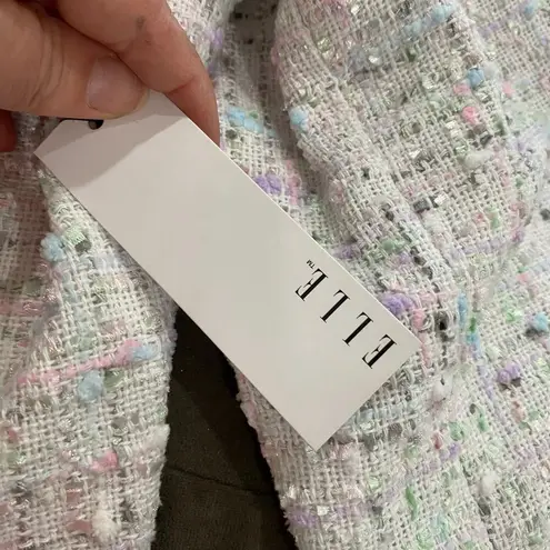 Elle Women's Tweed Pastel Coloring Skirt Suit Set Size XXL/10