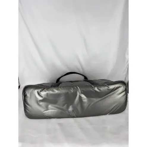 Pajar Quilted Tote Bag Metallic Silver Lightweight Travel Gym Weekend OS