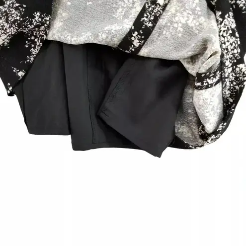 Club Monaco Kaisie Dress Black White 3/4 Sleeve Stretch Knit Lined Size 6