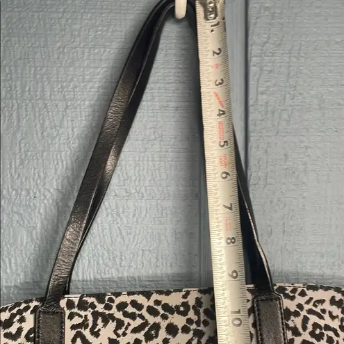 Calvin Klein  Black and Cream Tote Bag with Leopard Print thumbnail 6