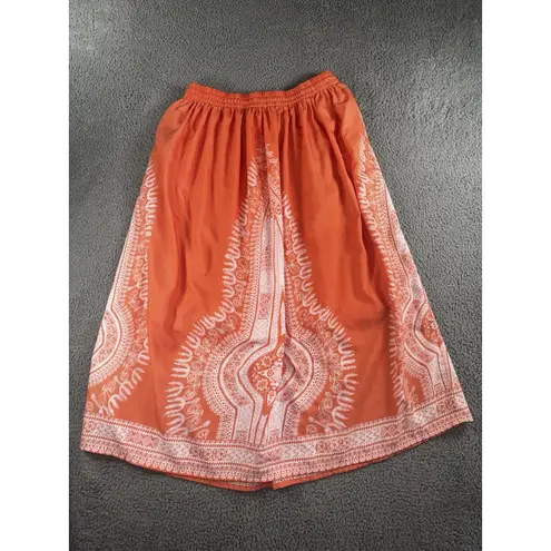 Gypsie Blu Skirt Women Large Maxi Hippie Stretch Waist Boho Aztec Pink