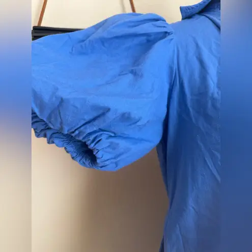 Pinch Blue Puff Sleeve Empire Waist Dress, Pockets, Size Large