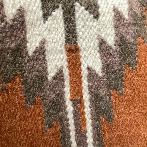 Panache Aztec Tote Bag Purse Wool Large Multicolor Rust Handwoven 19.5in x 16in Orange