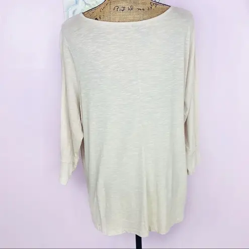 New Directions Curvy Slub Knit V