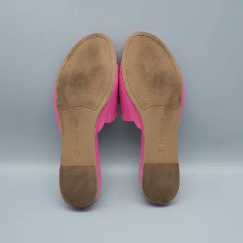 Bandalino Women's Pink Kayla Sandals Leather Scalloped Slide Size 8M