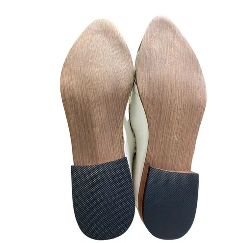 A Rider Girl Alana Snake Loafers Size 10 Vegan Fringe Pointed Toe Western Modern White