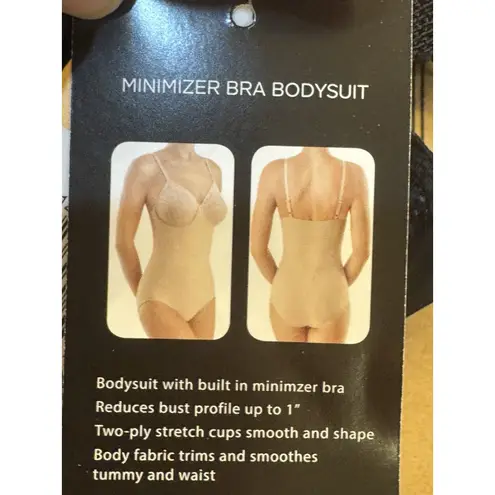 Wacoal 801210 Underwire Unlined Black Visual Effects Minimizing Bodysuit 38DD