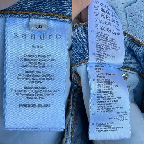 Sandro MIREN STEPPED HEM STRAIGHT JEANS EU36/27