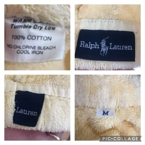 Ralph Lauren Vintage  His & Her Terry towel robe in yellow size Medium & Large