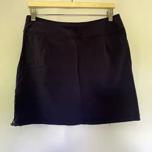 Green Tea sports tennis skirt women's size large pockets navy blue drawstring