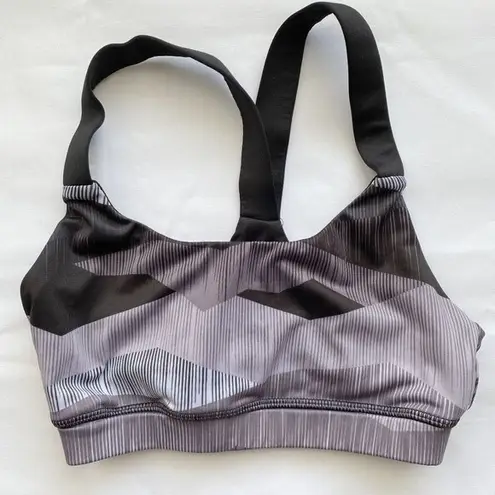 Forever 21  Black Grey Print Racerback Sports Bra S