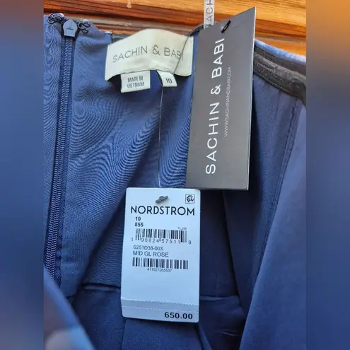 Sachin + Babi NWT Shay Floral Strapless Stretch Mikado Cocktail Midi Dress