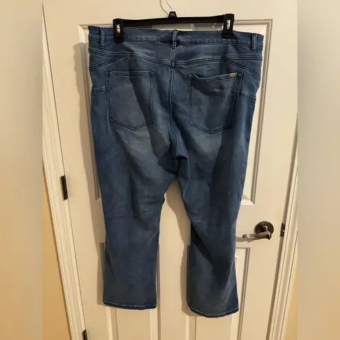 Diane Gilman DG2 Stretch Up-Lifter Light Wash Boot Cut Jeans Plus 22W Petite