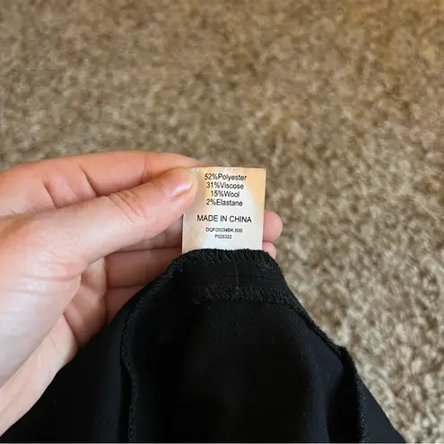 DISSH Bruna Black Pleated Mini Skirt— Wool Blend Size 8