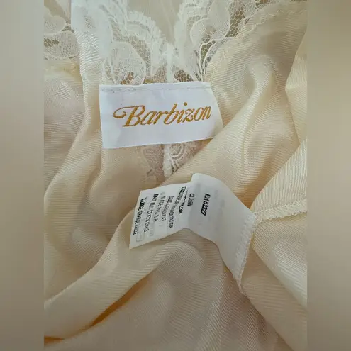 Vintage Barbizon Lace Sheer Chiffon Nightgown, Size XLarge Yellow