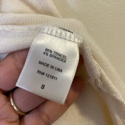 LNA Brushed River Crisscross sides Cream Open Front Long Sleeve Cardigan small