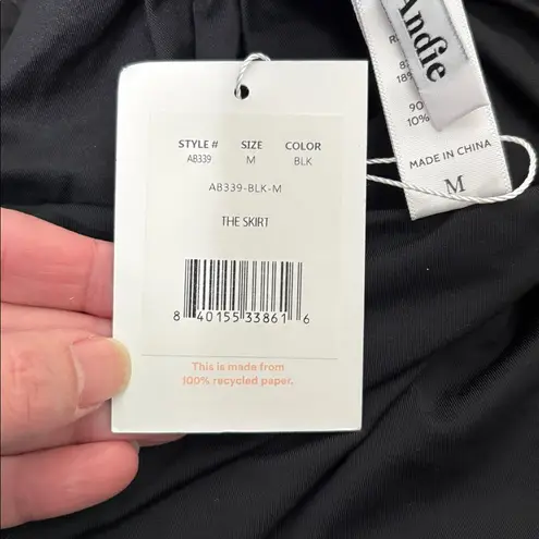 ANDIE Bikini Set Tank Top Swim Skirt Bottom Swimsuit black Medium NWT