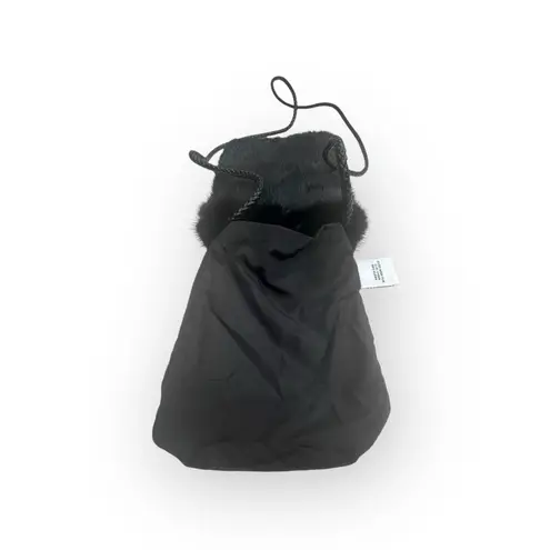 new The Cashmere Project ✽ Dyed Mink Braided Strap Crossbody Mini Bag ✽ Black ✽ - Image 9