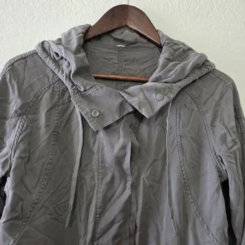 Lululemon City Stroll Women's Jacket Size 6 Green Full Button Snap Cinch Waist