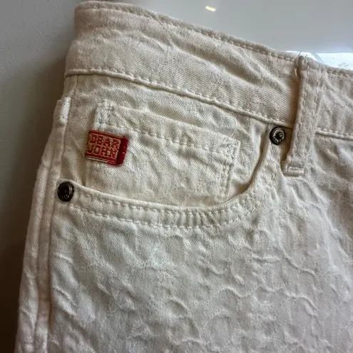 Dear John  NWT cream paisley print crop jeans size 26 Inseam 26