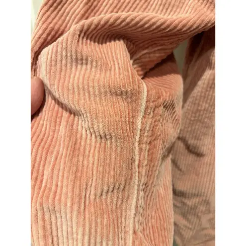 American Eagle  Pink Corduroy Button up Blouse Balloon Sleeves‎ Size Medium - Image 2