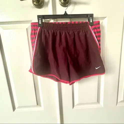 Nike  pink brown stripe dri fit shorts