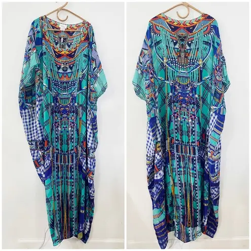 Camilla 100% silk Divinity Dance Round Neck Kaftan NWT