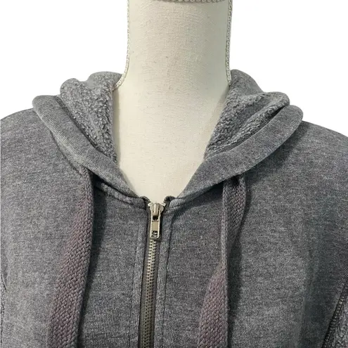 Vintage Havana NWOT Grey Slate Full Zip Fleece Sweatshirt Hoodie Pockets S